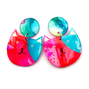 Ink + Resin Earring · Colour Kittens · 17