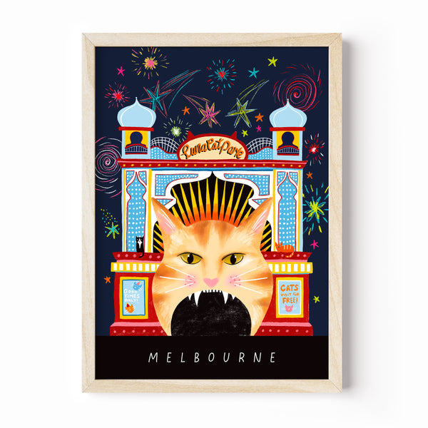 Art Print · Melbourne · Luna Cat Park