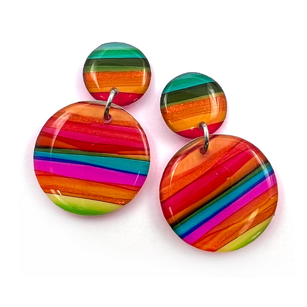 Ink + Resin Earring · Moondrop · Seaside · 17