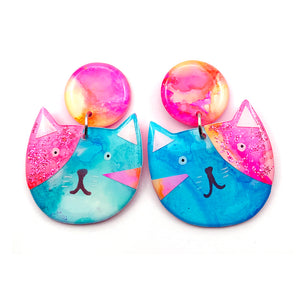 Ink + Resin Earring · Colour Kittens · 18