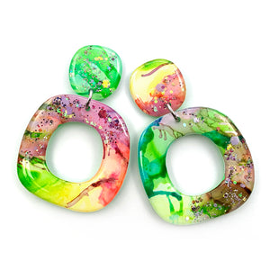 Ink + Resin Earring · Dolly · 18