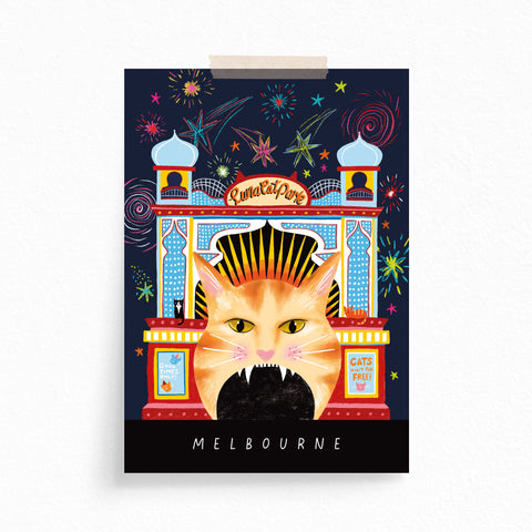 Greeting Card · Melbourne · Luna Cat Park