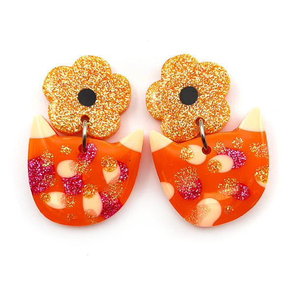 Resin Earring · Confetti Cat · 18