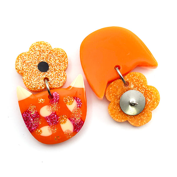 Resin Earring · Confetti Cat · 18