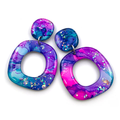 Ink + Resin Earring · Dolly · 19