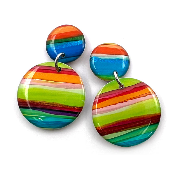 Ink + Resin Earring · Moondrop · Seaside · 19