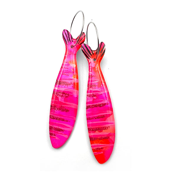 Ink + Resin Earring · Sardine · 20