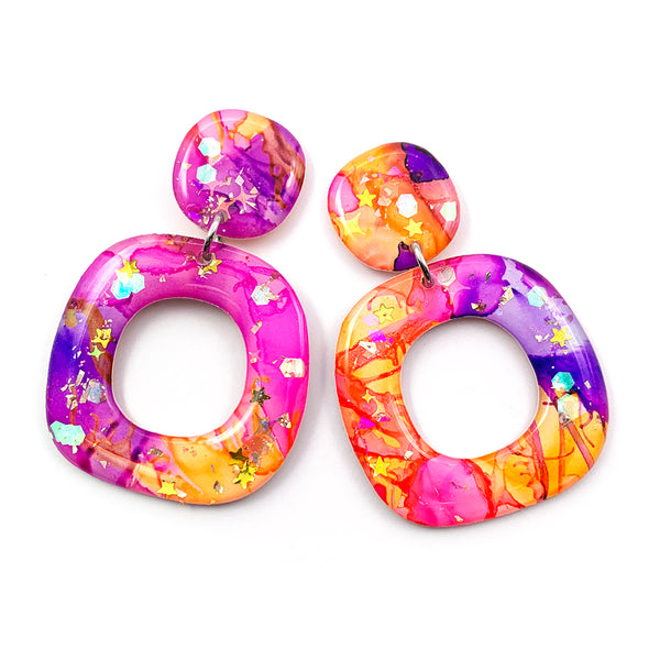 Ink + Resin Earring · Dolly · 21