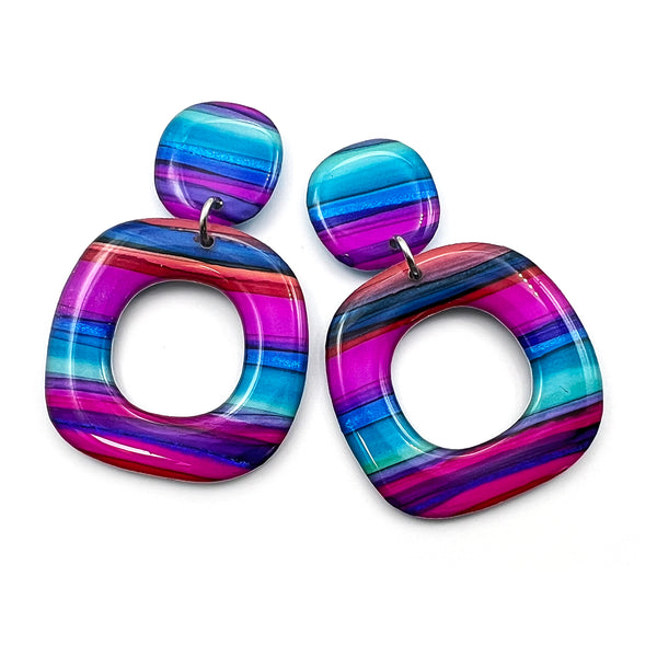 Ink + Resin Earring · Dolly · Seaside · 24