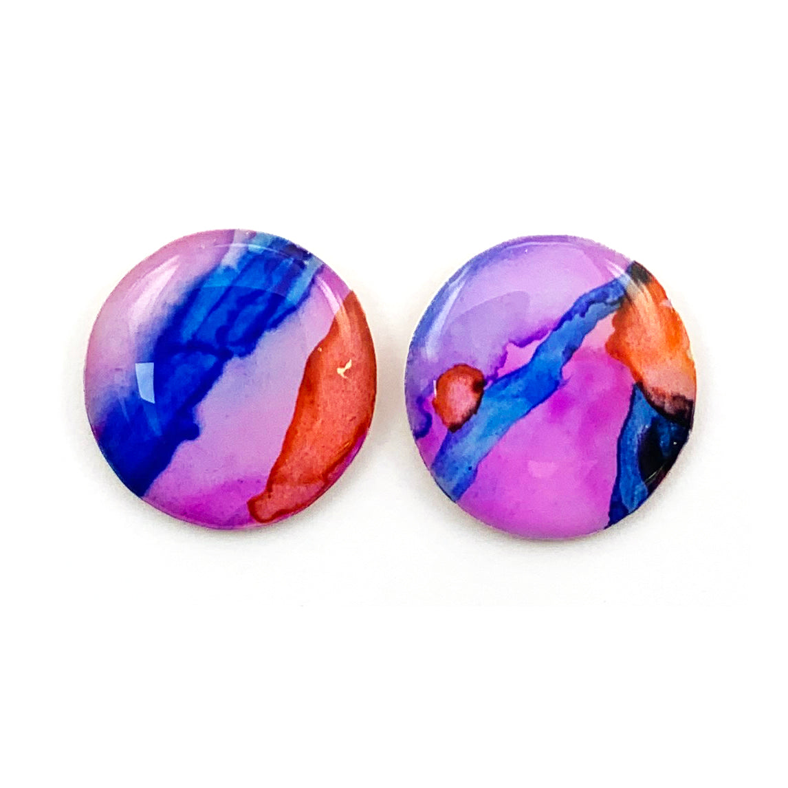 Ink + Resin Stud · Round · Medium · 15mm · 24