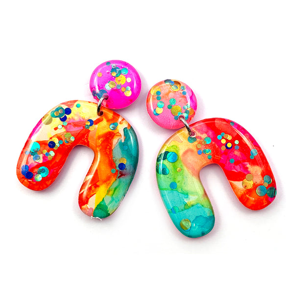 Ink + Resin Earring · Archie · 25