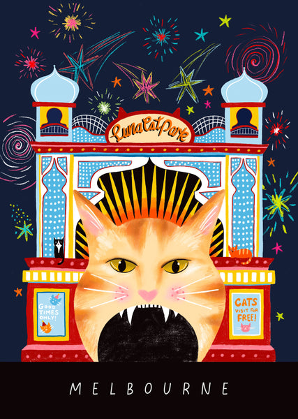Art Print · Melbourne · Luna Cat Park