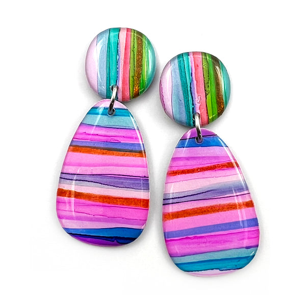 Ink + Resin Earring · Bonnie · Seaside · 25