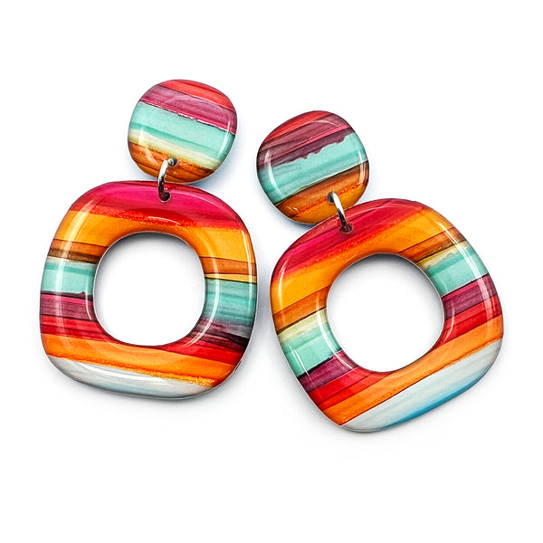 Ink + Resin Earring · Dolly · Seaside · 25