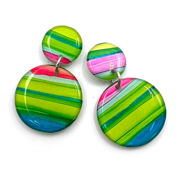 Ink + Resin Earring · Moondrop · Seaside · 25