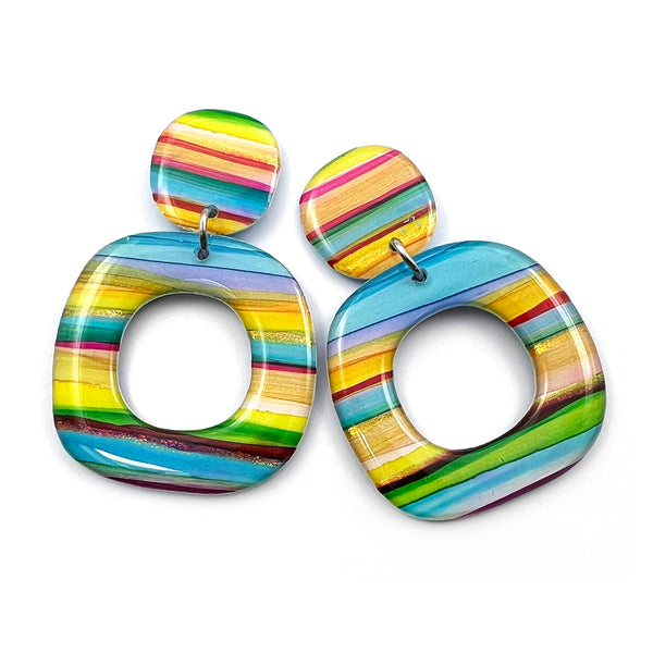 Ink + Resin Earring · Dolly · Seaside · 26