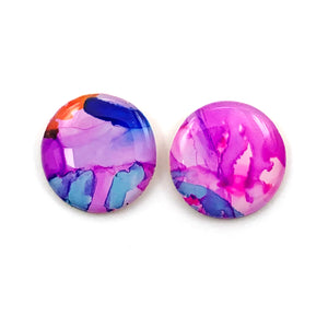 Ink + Resin Stud · Round · Medium · 15mm · 26