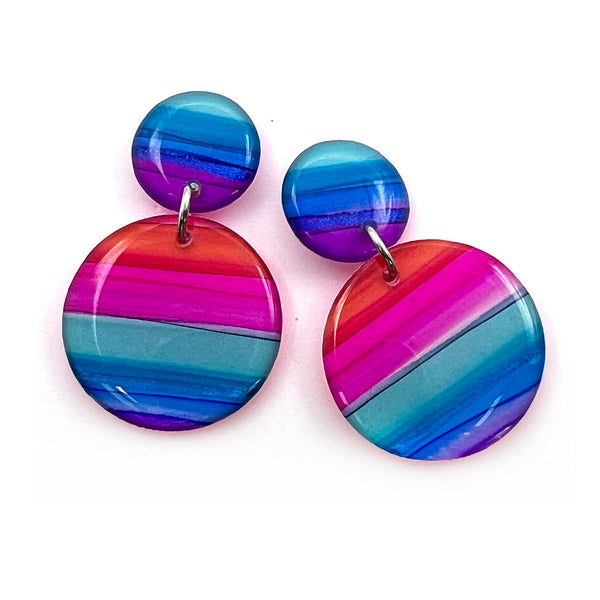 Ink + Resin Earring · Moondrop · Seaside · 26