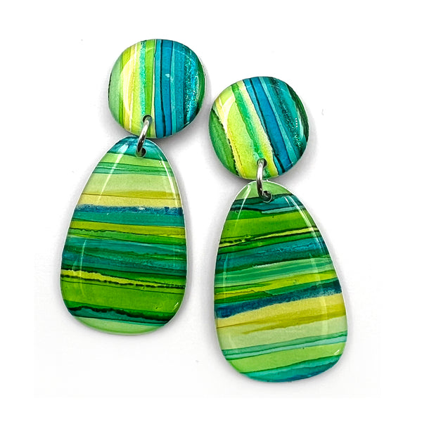 Ink + Resin Earring · Bonnie · Seaside · 27