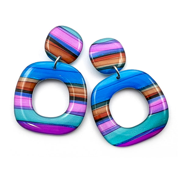 Ink + Resin Earring · Dolly · Seaside · 27