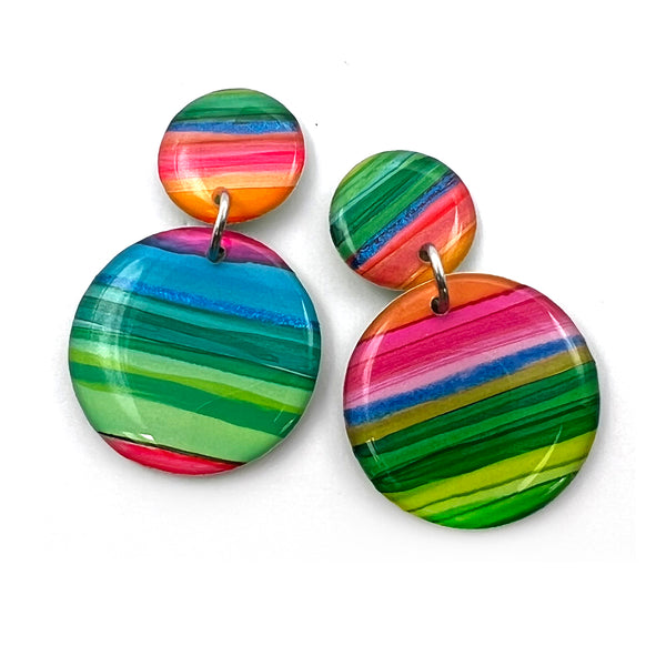 Ink + Resin Earring · Moondrop · Seaside · 27