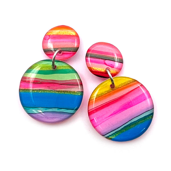 Ink + Resin Earring · Moondrop · Seaside · 28