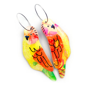 Ink + Resin Earring · Budgie · 29