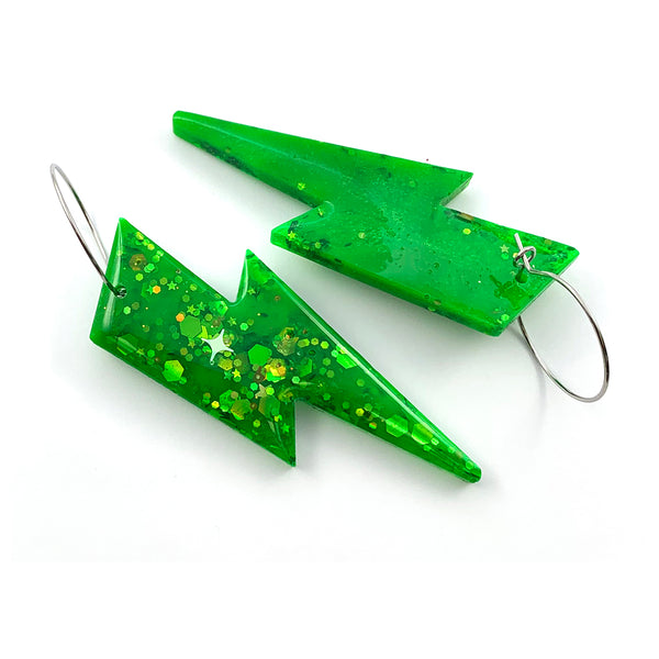 Resin Earring · Wam Bam · Green · 30