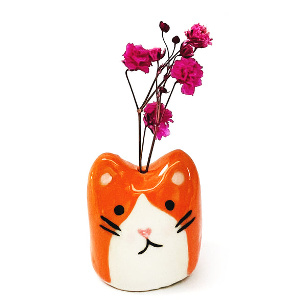 Tiny Cat Vase ·  For Flowers or Whiskers · 101