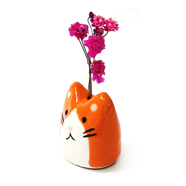 Tiny Cat Vase ·  For Flowers or Whiskers · 101
