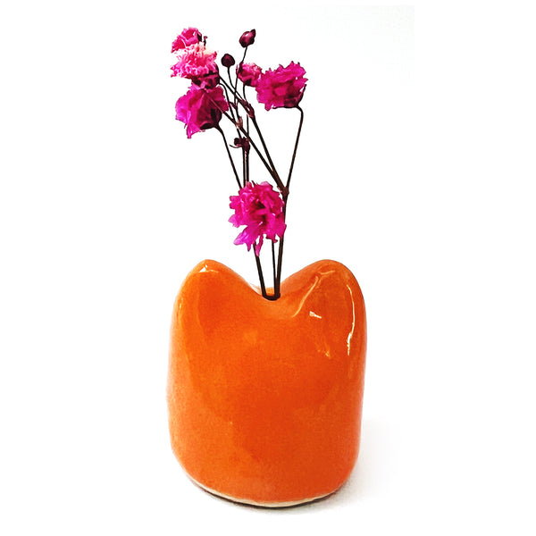 Tiny Cat Vase ·  For Flowers or Whiskers · 101
