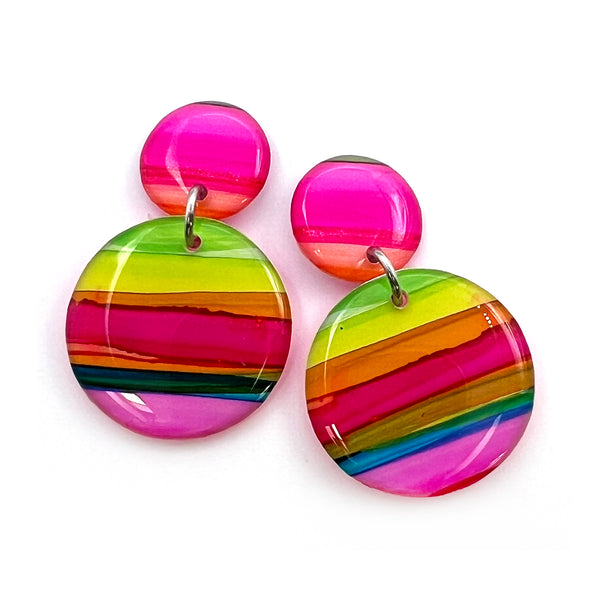 Ink + Resin Earring · Moondrop · Seaside · 31