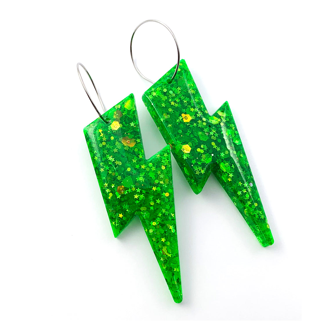 Resin Earring · Wam Bam · Green · 31