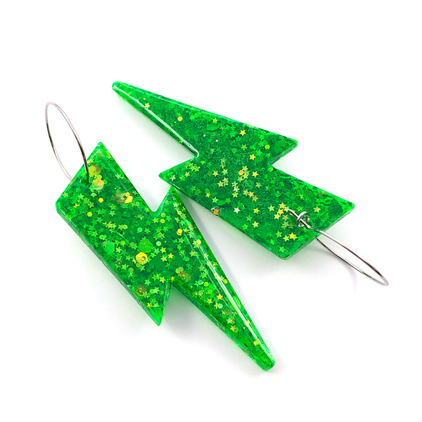 Resin Earring · Wam Bam · Green · 31