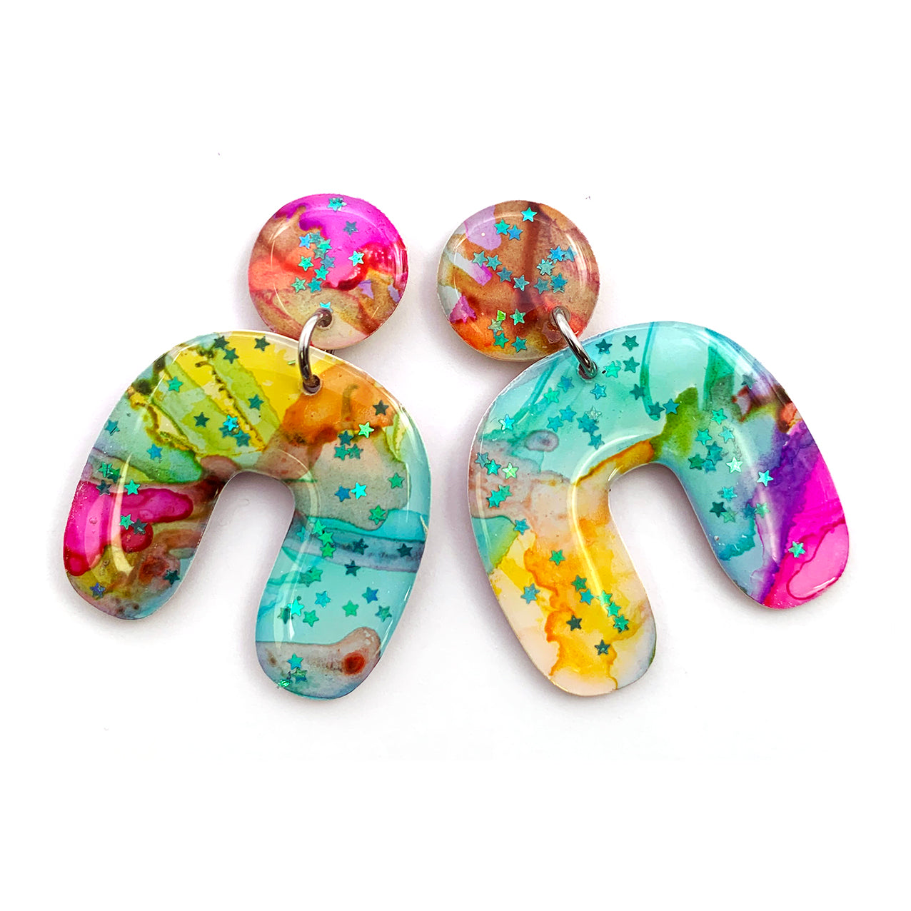 Ink + Resin Earring · Archie · 32