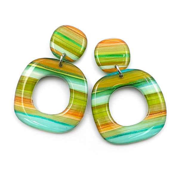 NOT QUITE PERFECT · Ink + Resin Earring · Dolly · Seaside · 32