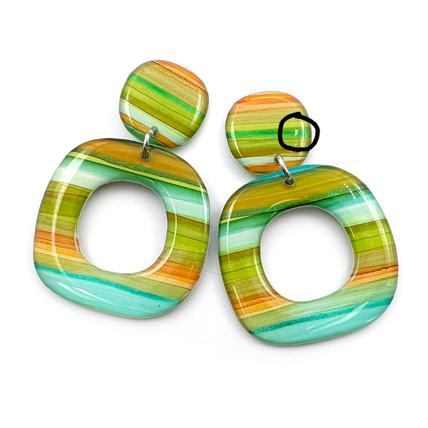 NOT QUITE PERFECT · Ink + Resin Earring · Dolly · Seaside · 32