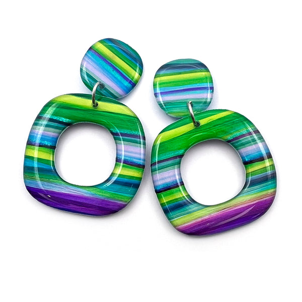 Ink + Resin Earring · Dolly · Seaside · 33