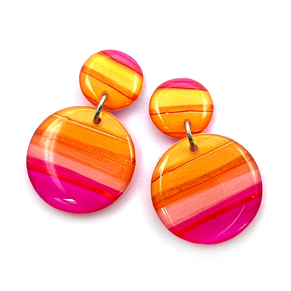 Ink + Resin Earring · Moondrop · Seaside · 34