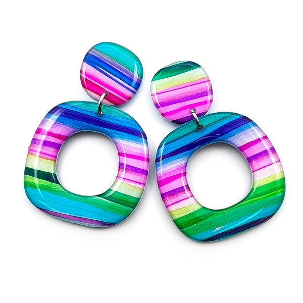 Ink + Resin Earring · Dolly · Seaside · 35