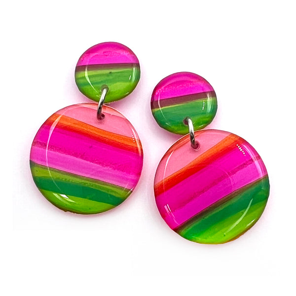 Ink + Resin Earring · Moondrop · Seaside · 35