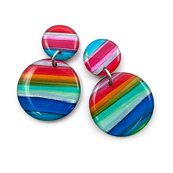 Ink + Resin Earring · Moondrop · Seaside · 36