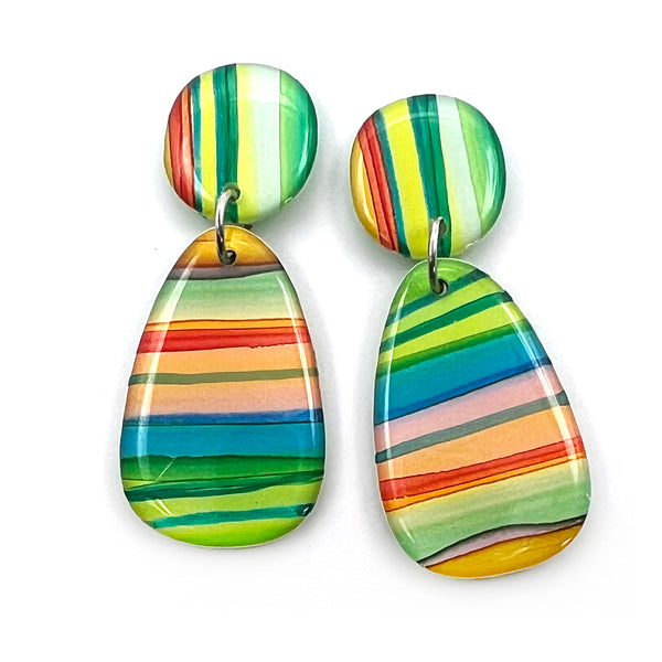 Ink + Resin Earring · Bonnie · Seaside · 37