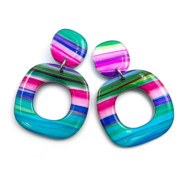 Ink + Resin Earring · Dolly · Seaside · 37