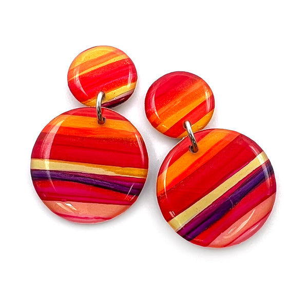 Ink + Resin Earring · Moondrop · Seaside · 37