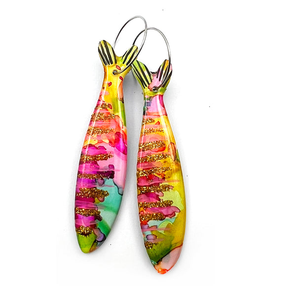 Ink + Resin Earring · Sardine · 37