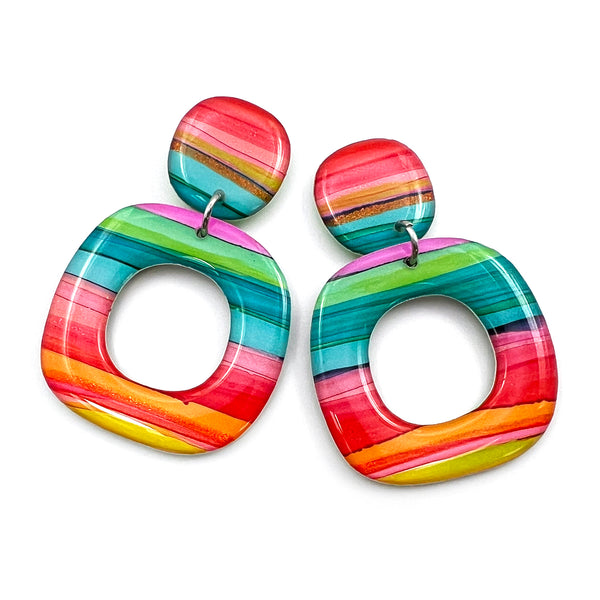 Ink + Resin Earring · Dolly · Seaside · 38