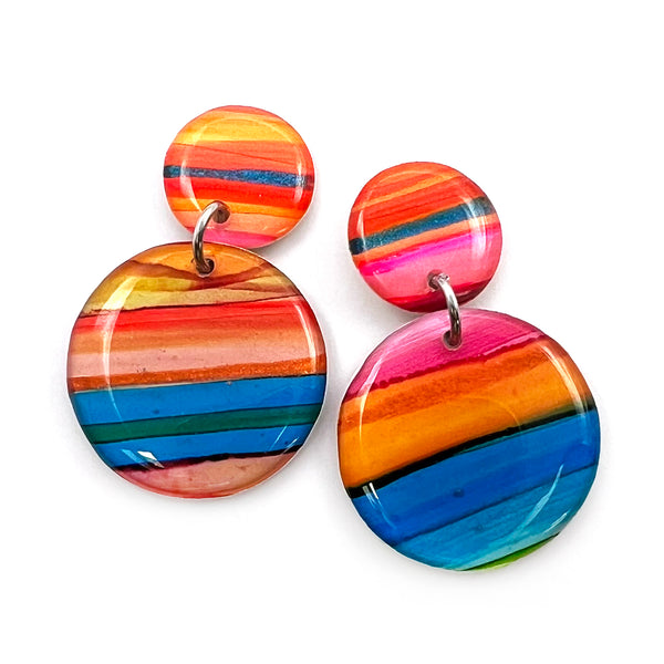 Ink + Resin Earring · Moondrop · Seaside · 39