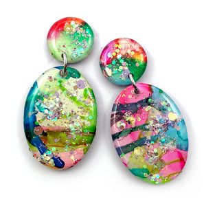 Ink + Resin Earring · Galaxy · 40