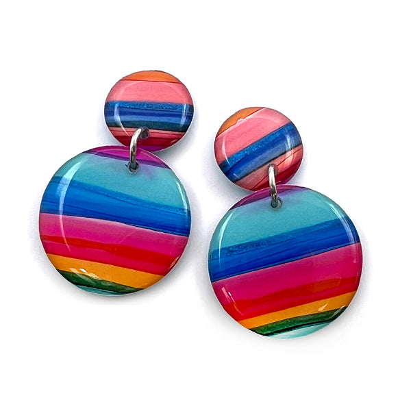 Ink + Resin Earring · Moondrop · Seaside · 40